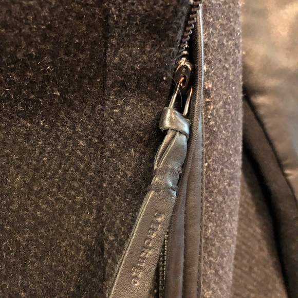 Mackage Odilia wool and leather coat in black - Picture 8 of 8